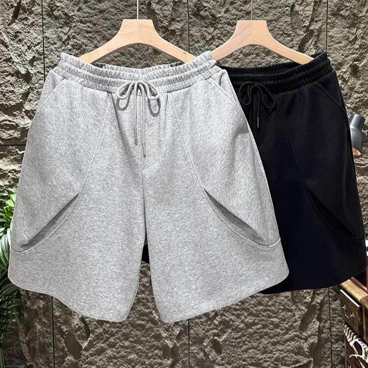 美式运动短裤男款夏季2025新款重磅挺阔休闲五分裤310A-8836-P25，男装牛仔裤，四季星座310A