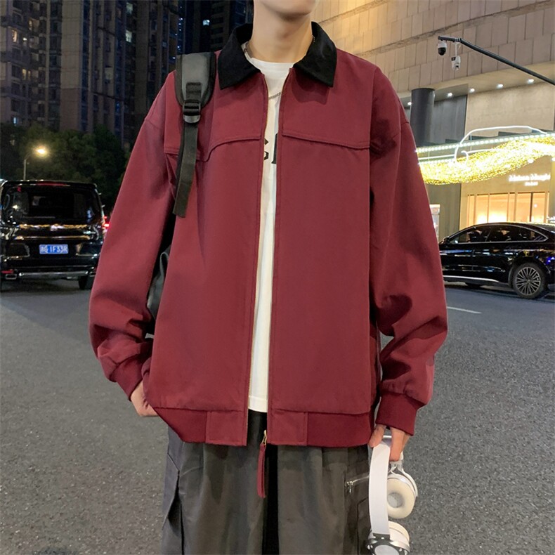 夜景水洗纯棉面料翻领夹克男士休闲外套上衣jk1182特p78,男装夹克,星座309（原A406）