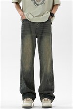 C315-G3022现货高品质高街复古重工洗水猫须马骝牛仔裤(P65限89)3，男装牛仔裤，电商C315