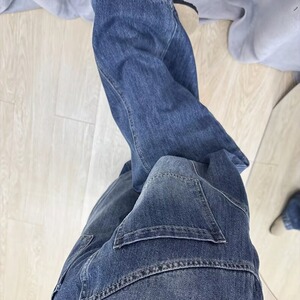复古阔腿牛仔裤女秋冬季新款高腰显瘦高个子宽松垂感直筒拖地裤子图片
