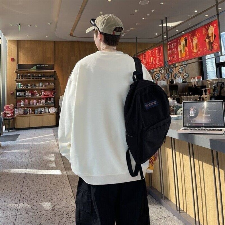 W25206-特P40港风学生青少年外套2026春秋时尚休闲卫衣男打底衫,男装卫衣,电商D310B
