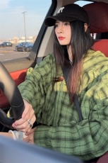 特批P35无差价夏季连帽格子宽松轻薄舒适透气防晒衬衫外套男J5210，男装衬衫，电商A001-1