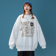 2024春季新品欧美高街潮牌暗黑系宽松连圆领卫衣W164P30控48，男装卫衣，A247A