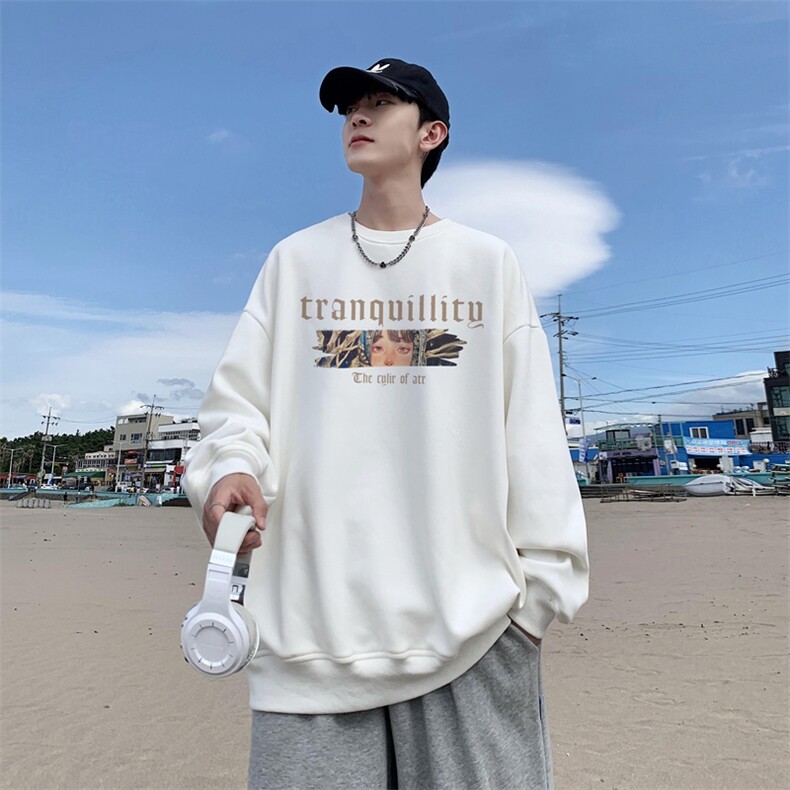 水洗做旧短袖T恤男夏季多巴胺vibe美式高街印花深紫色宽松五分袖,男装卫衣,星座517A