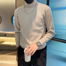 毛衣男秋冬季新款慵懒风内搭男生韩版半高领打底针织衫M827，男装针织衫/毛衣，星座1116A-2（原606A-1）