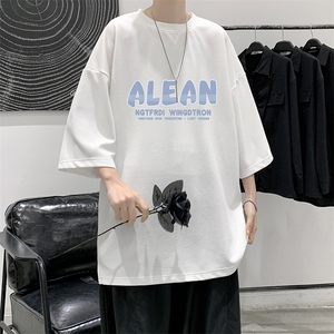 春夏季七分袖t恤男大码五分袖男短袖中袖 Q11291-P30图片