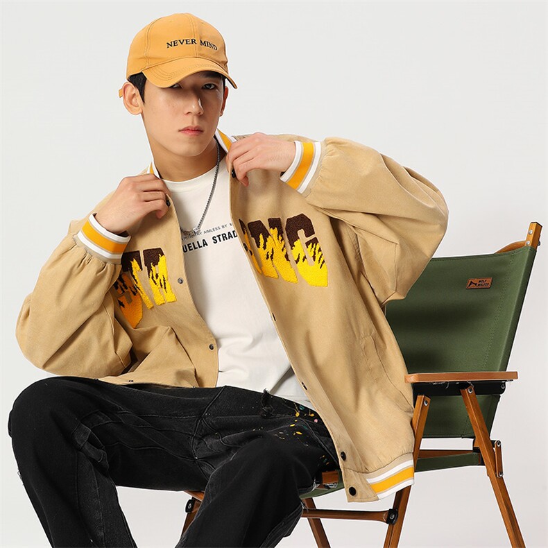 秋冬款棒球服外套男潮牌潮流字母刺绣情侣学生夹克22112-P70控118,男装夹克,星座717