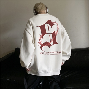秋季新款潮流棉卫衣美式高街印花宽松上衣JK23541特批25控48图片