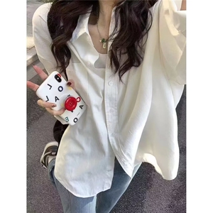 夏季薄款纯棉衬衫女日系小清新宽松休闲情侣款衬衣防晒开衫,冬季服饰穿搭男夏季图片