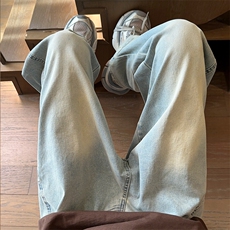 倒装黄泥微喇牛仔裤男M-4XL直播品质P65控89，男装牛仔裤，电商B219B