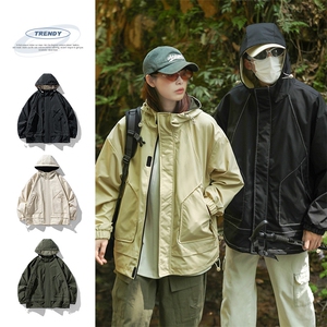 得物二开 外套户外休闲2025年新款连帽夹克情侣登山服JK1203-P75图片