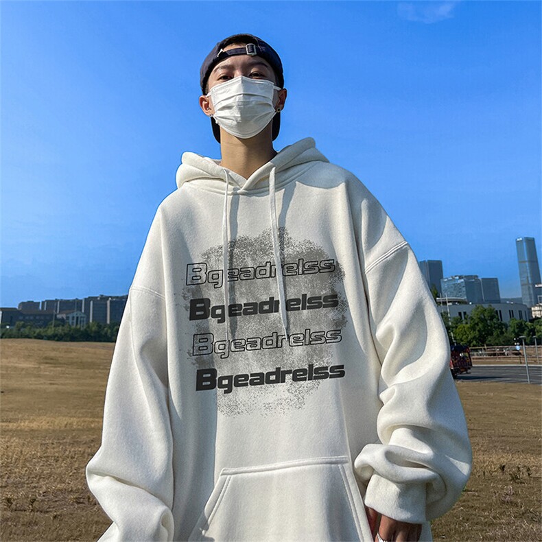 抖音得物供货可提供视频春装重磅美式宽松连帽卫衣DL2438,男装卫衣,电商A486-1