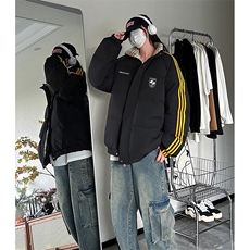 现货假两件格子羽绒棉衣抖音得物二开冬季棉服加厚外套BMY208，男装棉衣，电商A486