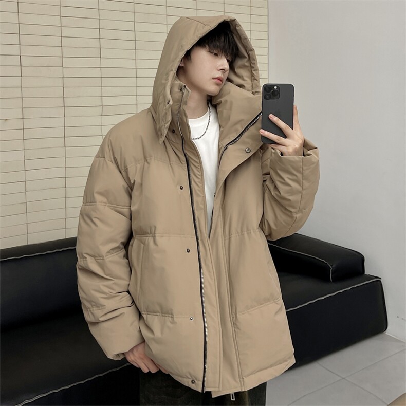 羽绒服男冬季新款宽松港风连帽白鸭绒外套YR922-P160(控价208元,男装羽绒服,星座214-3
