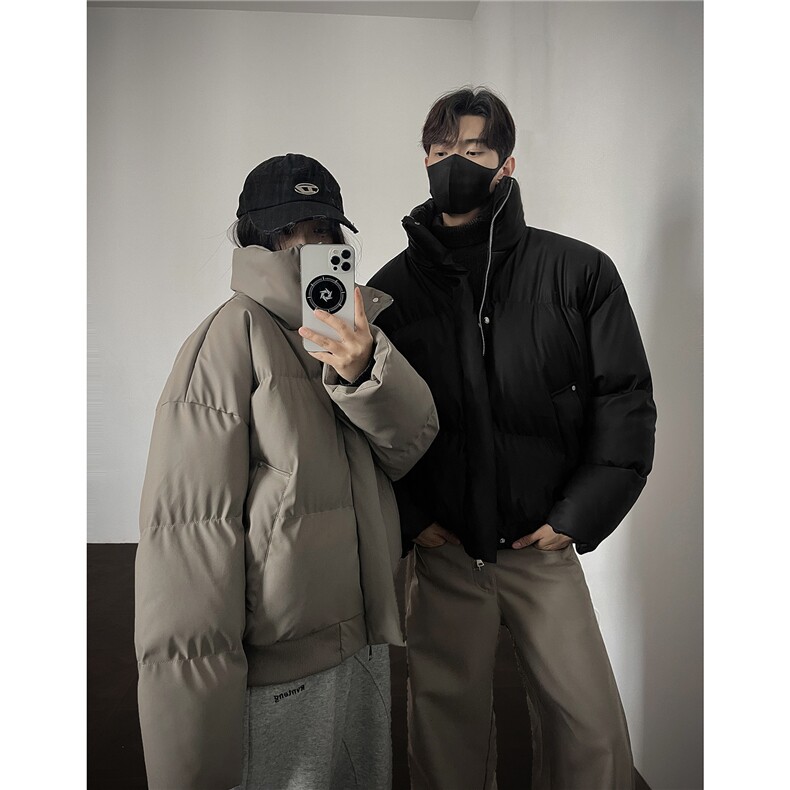 冬季clean立领棉服中性加厚PU皮短款棉衣HZ8810-特P72不议价,男装棉衣,星座610B-1