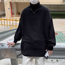 高领毛衣男女秋冬季慵懒风宽松针织衫ins潮牌高街大码外套M20-P30，男装针织衫/毛衣，星座1008-1