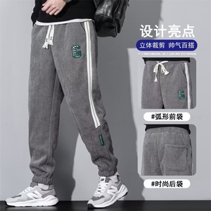 休闲卫裤男士春季新款宽松束脚九分运动潮牌男装长裤子春秋款K76图片