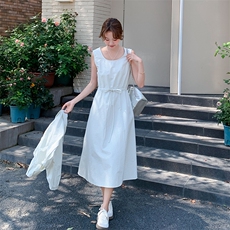 现货夏季泡泡袖衬衫连衣裙套装2C052-T02-P135-K189，女装套装/套裙，2C052