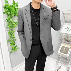 高级感西装外套男痞帅韩版潮休闲宽松百搭春秋商务正装小西服Y74，男装西服，星座1116A-2（原606A-1）