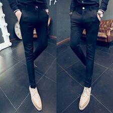 2021新款男士发型师休闲裤青年修身夜店时尚长裤A450-K514，男装休闲裤，星座1904A