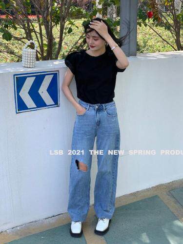 2020欧洲站欧货无袖肩带净版百搭轻奢风简约女士T恤2137，女装T恤，丽身伴