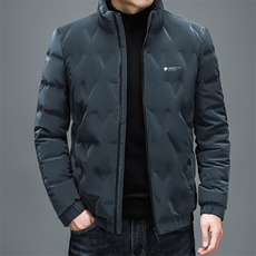 冬季新款白鸭绒休闲上衣中年立领保暖羽绒服男装宽松御寒厚款外套，男装羽绒服，电商B212（原钱塘6029）
