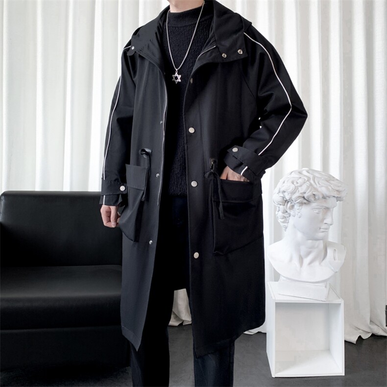 好数据！春秋新款风衣男长款大衣男女中长款轻熟风FY-99P110控148,男装风衣,星座401