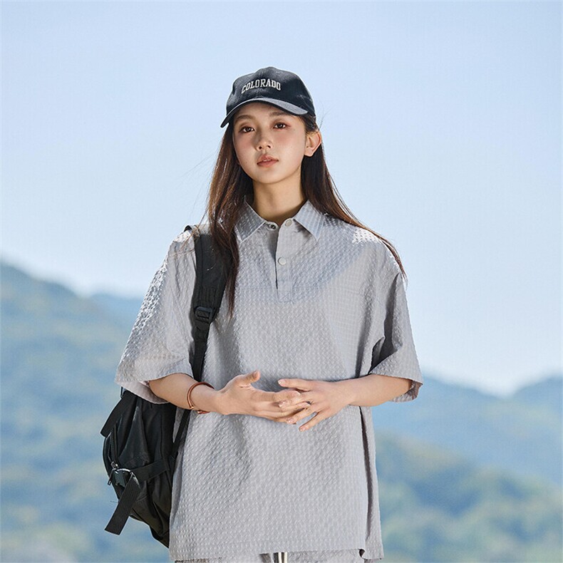 美式纯色POLO衫短袖夏季宽松百搭复古半袖上衣A406T6052特P35,男装T恤,星座309（原A406）