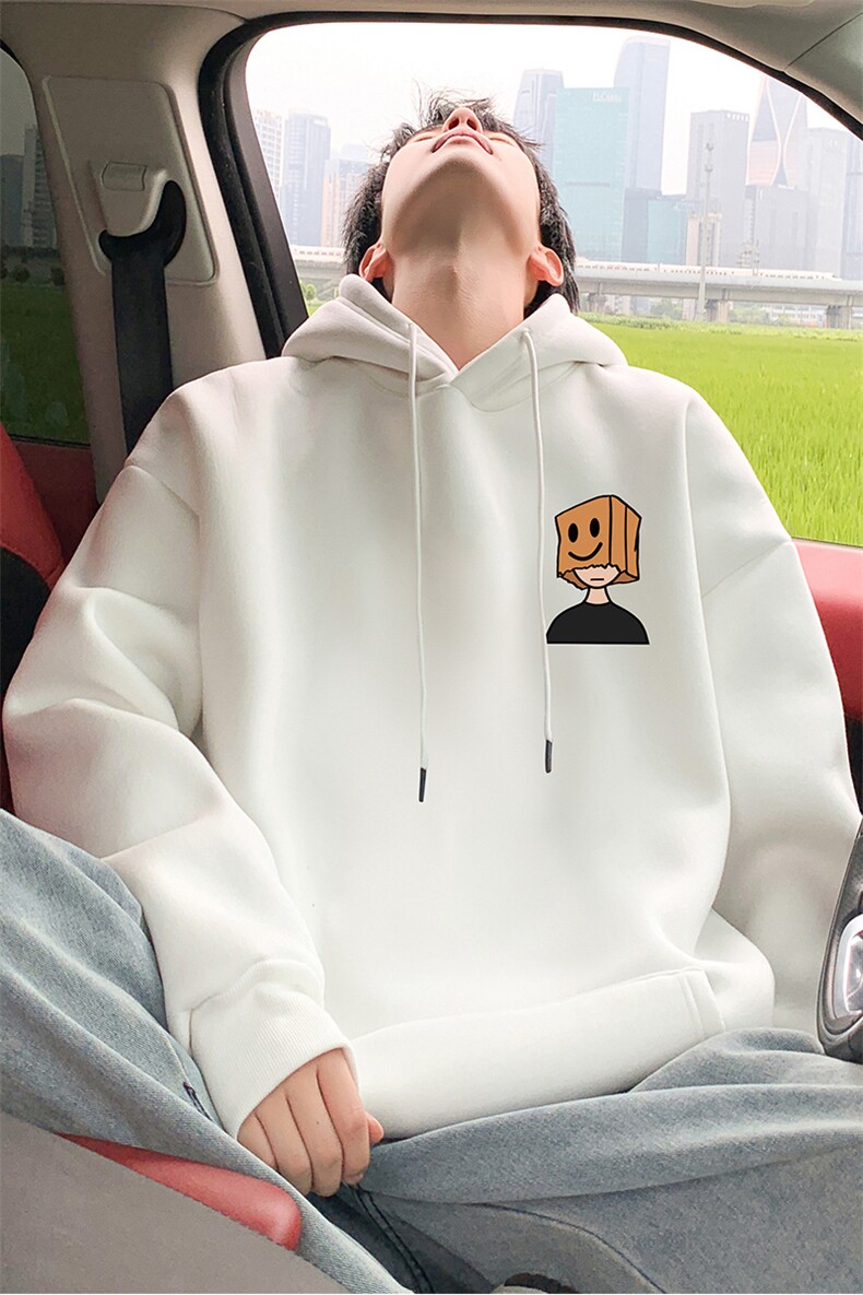 CM068P60新品重磅纯棉连帽卫衣秋冬外套卡通印花帽衫高街外套,男装卫衣,星座304A-1
