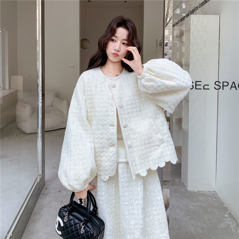 加厚丽丝绒切花羽绒服套装（没有毛领）2596-P330，控488,女装羽绒服,2B218