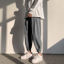 春季2023新款潮流百搭抗皱束脚运动休闲九分卫裤K118-特批35，男装休闲裤，星座718-1