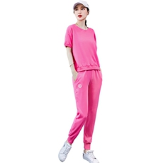 2020运动服套装女夏夏天休闲女装两件套潮夏季时尚短袖七分裤，女装套装/套裙，凯瑟曼