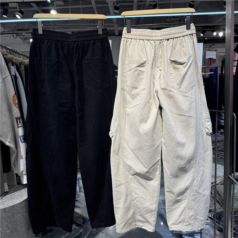 1506/QA150/P46伞兵裤男褶皱多口袋工装宽松直筒阔腿休闲长裤子,男装工装外套,星座1506