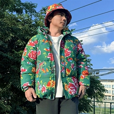 MY206绿色连帽加厚保暖防寒棉衣外套棉袄棉服东北大花男女团队潮，男装棉衣，星座115A(原星座507）
