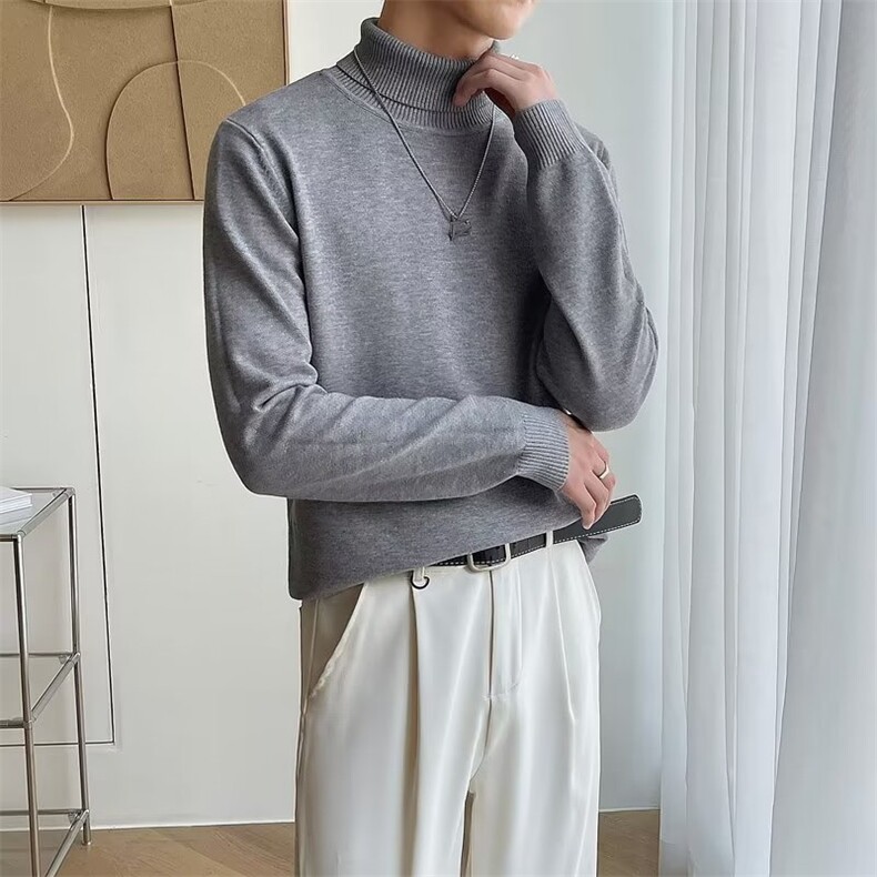 美式街头设计感圆领毛衣男慵懒风休闲针织衫10色MG20P43,男装针织衫/毛衣,星座1116-2