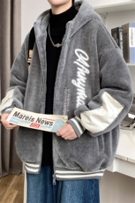 冬上新港风学生加绒时尚棉衣羊羔绒连帽外套男女989-P110控价158，男装棉衣，电商A441-1