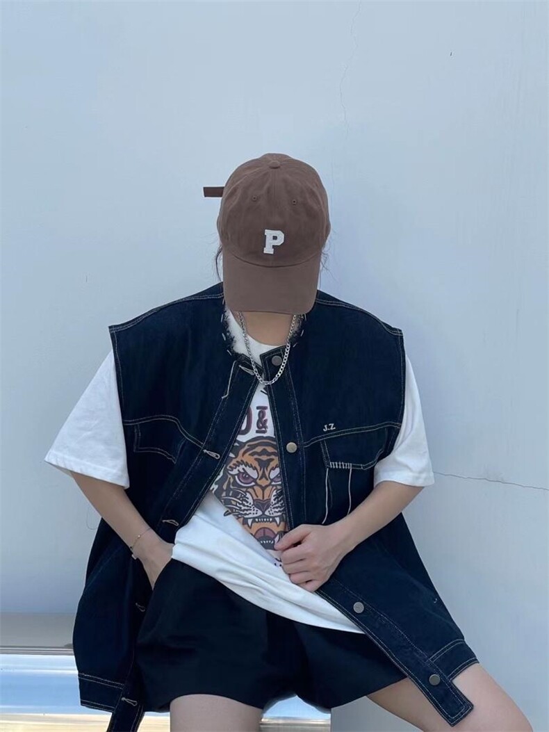 秋款上新休闲牛仔马甲，女装马甲，JIAN.Z 简.站