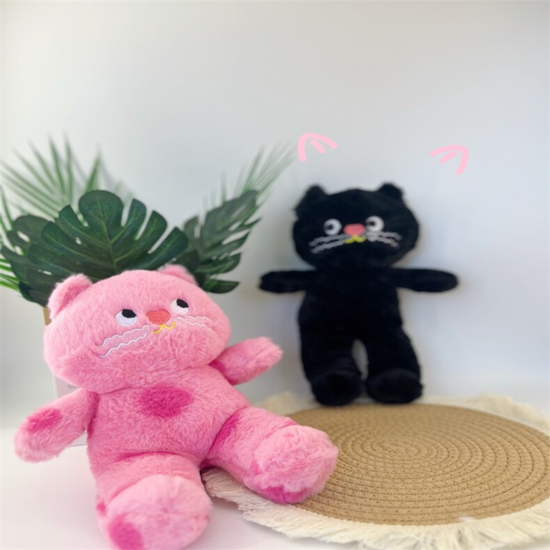 斑点猫可爱精品毛绒玩具八寸娃娃机公仔小猫爆款玩偶生日礼物玩具，森宇毛绒玩具厂