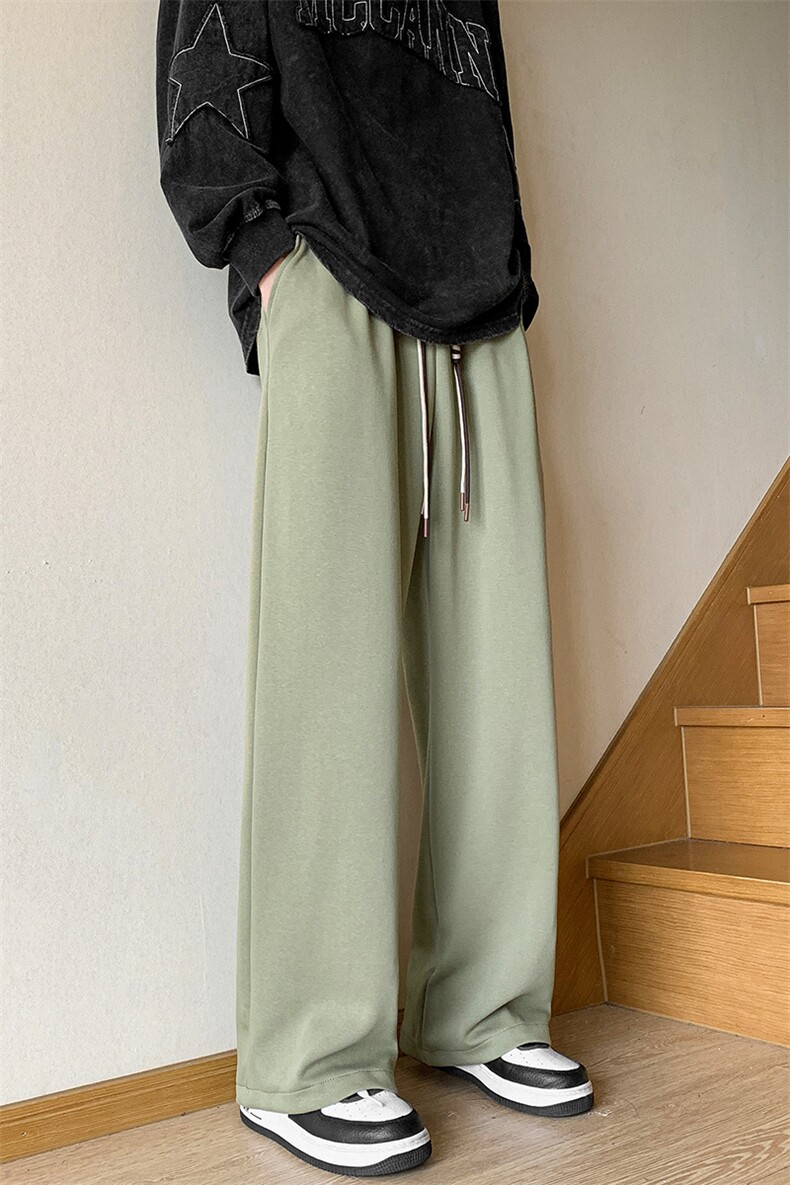8XL-M特大码休闲裤男生简约休闲日系宽松直通长裤胖子男K933P40,男装休闲裤,电商D206-1