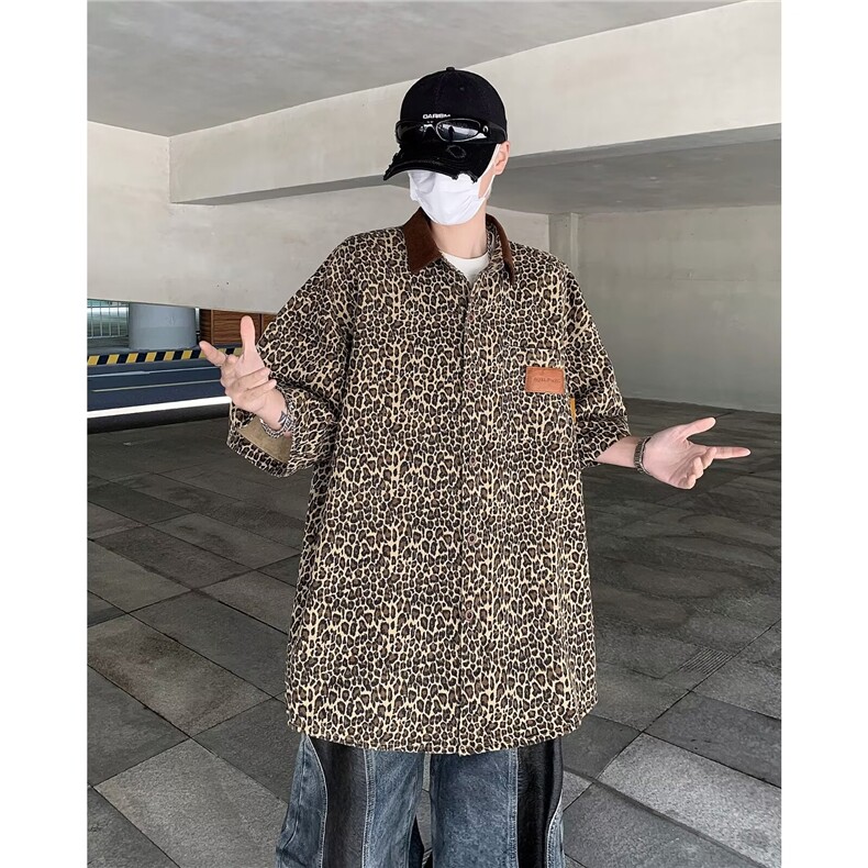 男士水洗牛仔衬衫灯芯绒领SM993P55,男装衬衫,星座1116-2