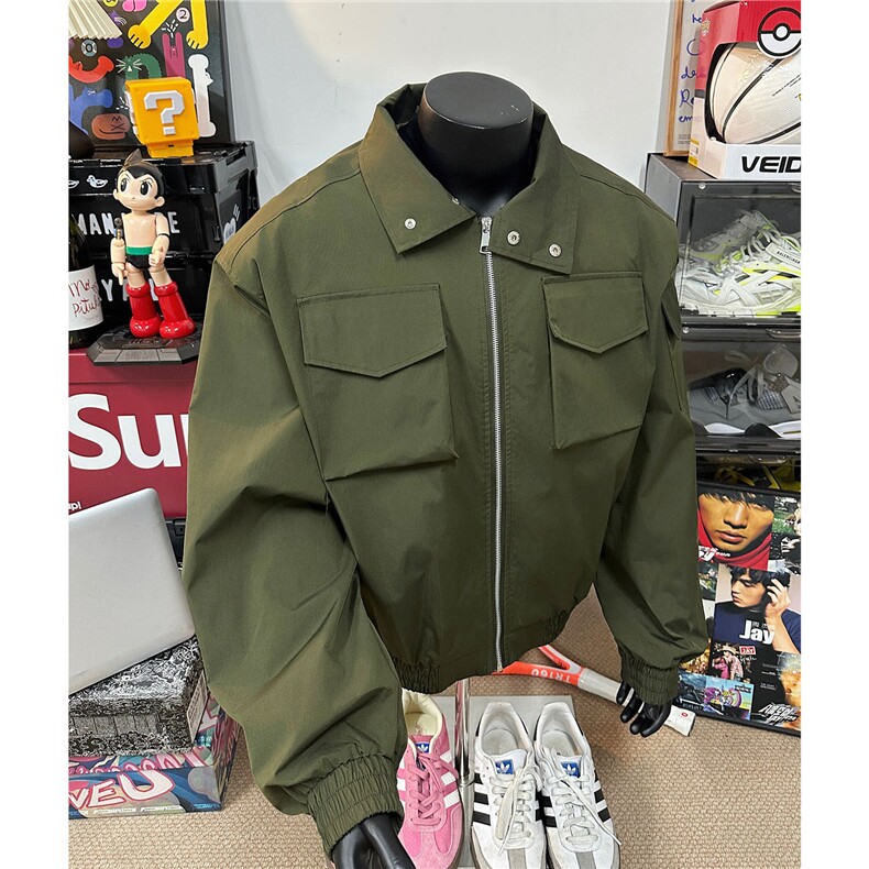 主推春装飞行服冲锋衣夹克短款外套男装25春季拉链衫上衣S380特78，男装夹克，电商A233-1