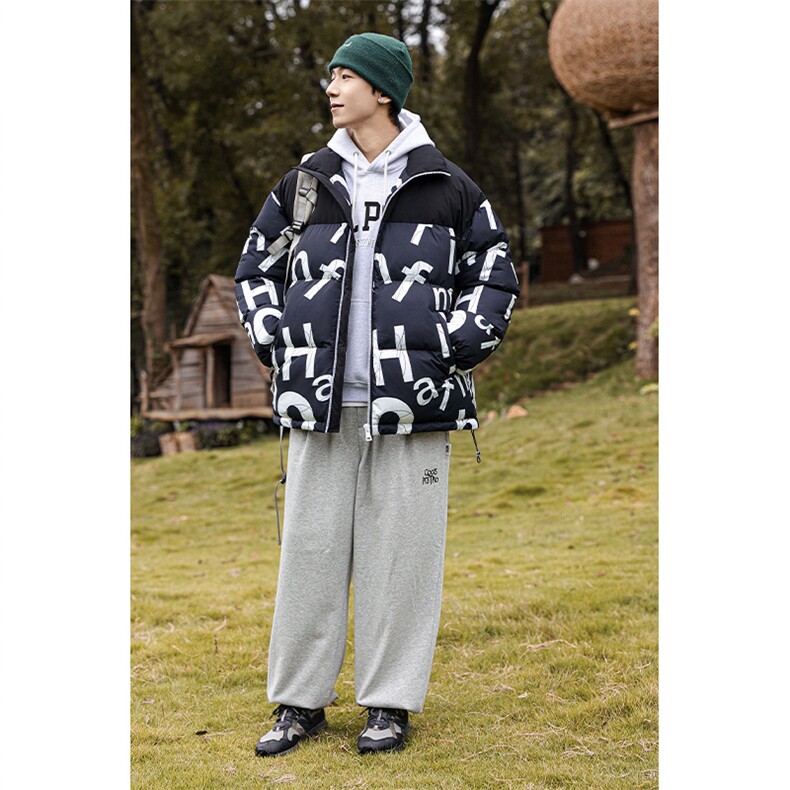 新款冬季棉衣潮牌字母羽绒棉服情侣加厚棉袄外套A436-5971-P115,男装棉衣,电商A436