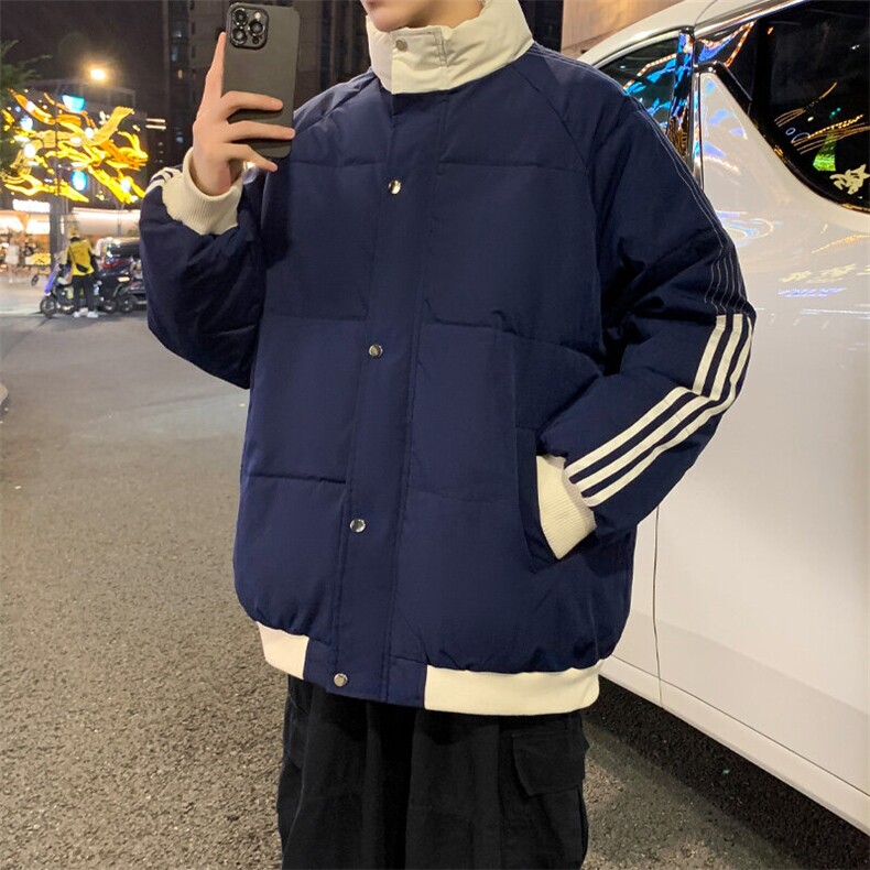 ！2025秋冬新款男士立领撞色棉衣百搭棉服外套MY200特P75,男装棉衣,电商B220