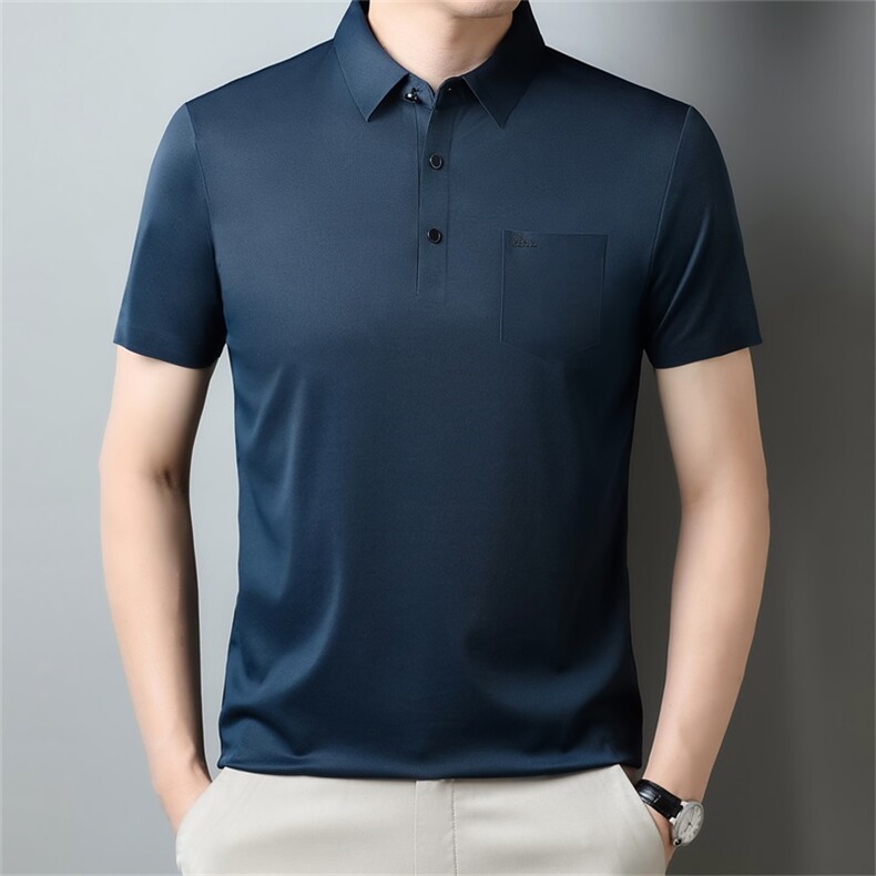 男士夏季新款商务休闲短袖T恤男式时尚潮流翻领体恤LBF6603-P60,男装T恤,星座1105-3