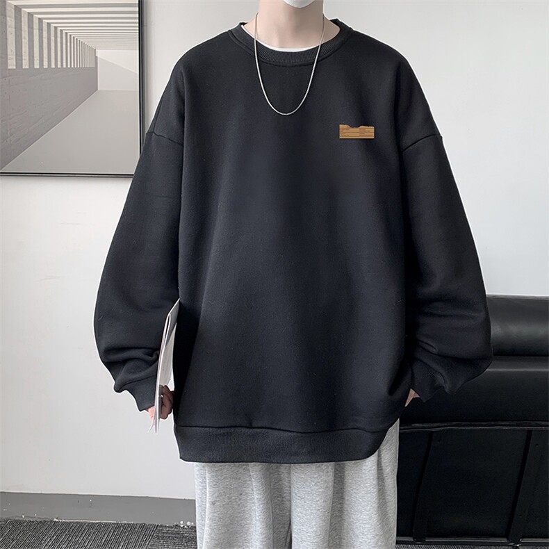 S6293-P28秋季圆领卫衣男大码韩版宽松长袖外套,男装卫衣,电商A040