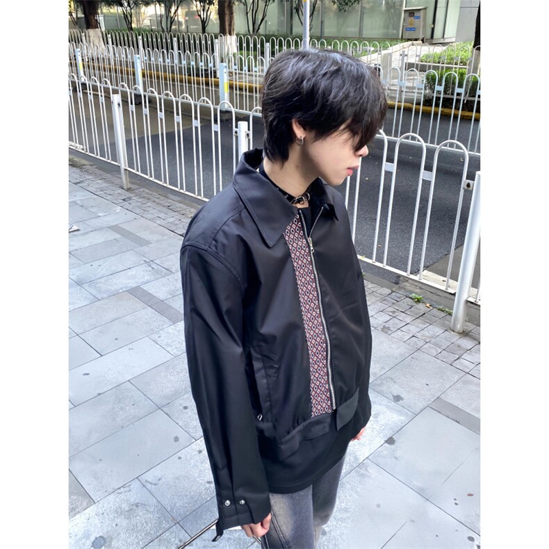【有货】设计感拼接夹克外套男美式潮牌短款上衣HT95CC-特P65,男装夹克,星座1007（原301D）