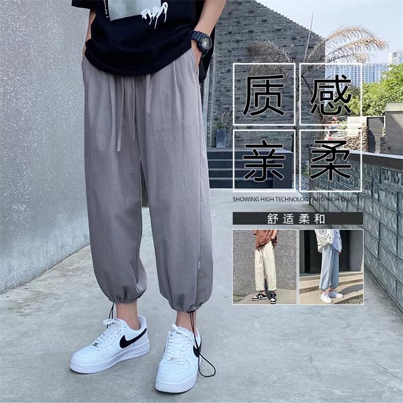 时尚潮流运动裤男宽松潮流休闲九分长裤 K680-特批35图片