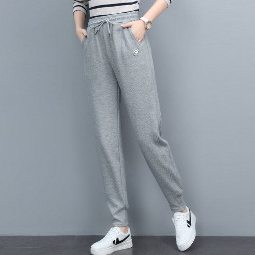 运动裤女秋季新款宽松休闲裤2021新款纯色色显瘦长裤,女装休闲裤,涵誉