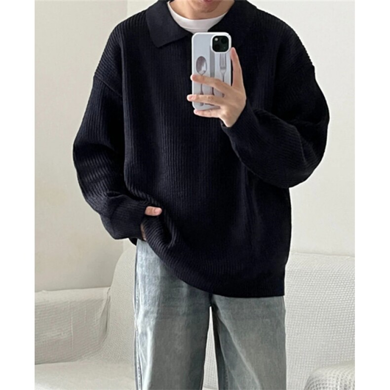 polo领毛衣男秋冬美式复古套头针织衫cleanfit慵懒外套M5015,男装针织衫/毛衣,星座1116A（原606A-3）