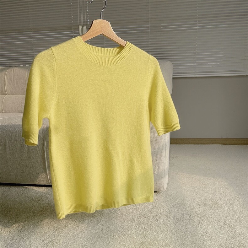 2025年夏季常规时尚百搭休闲宽松简约短袖，女装T恤，麦德绒